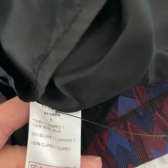 Maje silk printed shoulder pad mini dress - Picture 11 of 11